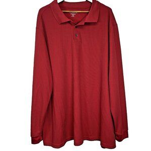 Croft and‎ Barrow Long Sleeve Polo Shirt Mens Size 4XB Performance Knit Coach